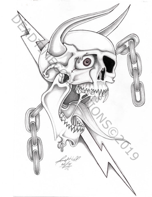 LIGHTNING SKULL & CHAIN
